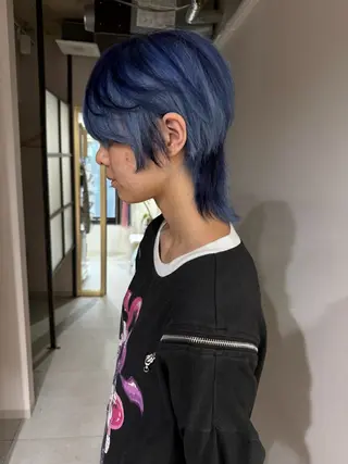 ショート TAIRA横浜ウルフ 🐺デザインカラーのヘアスタイル