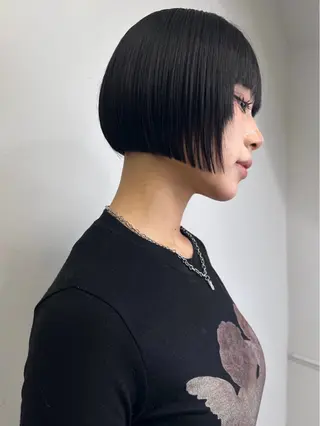 ショート 縮毛矯正✖️ボブ職人 【圧倒的朝楽ボブ】のヘアスタイル