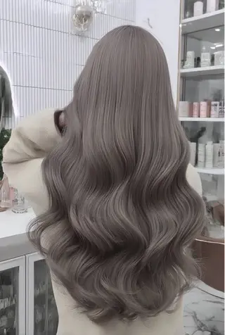 ロング カラー ハイトーンカラー が絶対可愛い✨泰聖✨のヘアスタイル