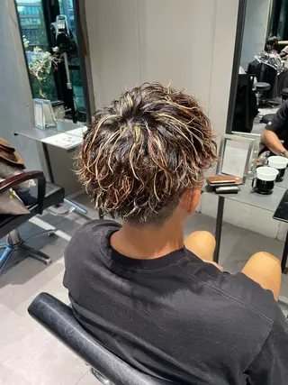 ショート カラー パーマ メンズ 🔱メンズパーマ特化 🔱山下和輝のヘアスタイル