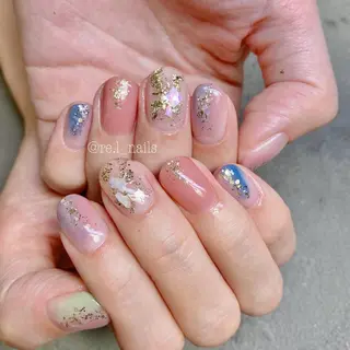 ネイル モチの良さ◉ フィルインネイル♡のネイルデザイン