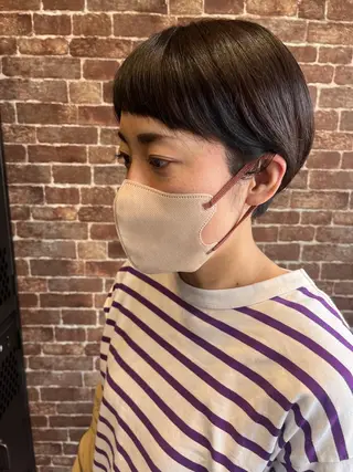 ショート カラー パーマ ヘアアレンジ メンズ キッズ ネイル マツエク・マツパ アイブロウ 久木原 ゆりのヘアスタイル