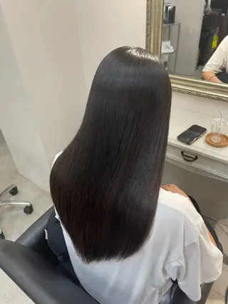 ロング 縮毛矯正/艶髪/透明 感カラー/NENEのヘアスタイル