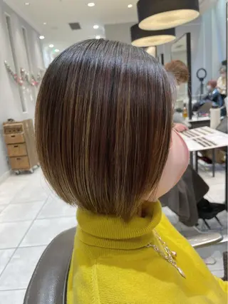 ショート カラー アンブレラカラー💫 フェイスフレーミングのヘアスタイル