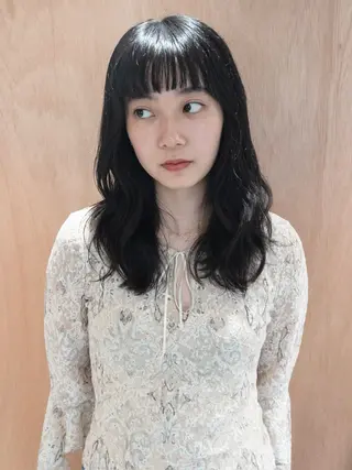 ミディアム パーマ 濱田 憲佑のヘアスタイル