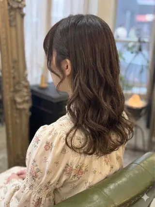 セミロング 新宿御苑/艶髪カラー 髪質改善/山口のヘアスタイル