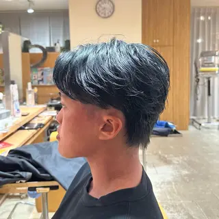 カラー パーマ メンズ 田中汰知/シャドウパ ーマ/フェザーパーマのヘアスタイル