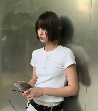 ミディアム yumea ⠀のヘアスタイル