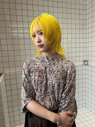 ミディアム カラー レイヤー専門家 ダブルカラー修のヘアスタイル