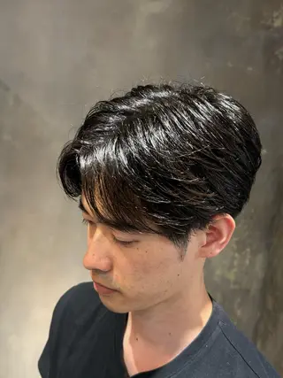 ミディアム メンズ 田中 叶夢のヘアスタイル