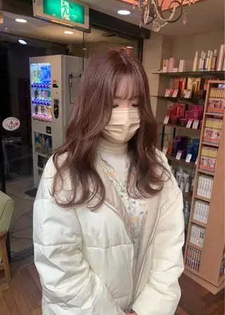 セミロング カラー 矢野 晃平のヘアスタイル