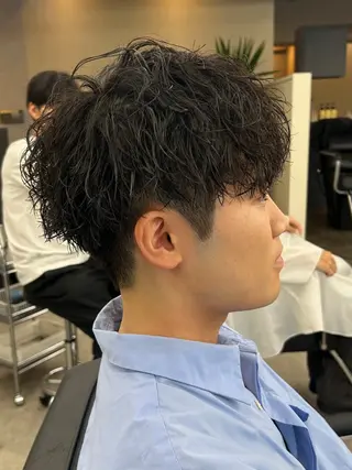 ショート パーマ メンズ 【横浜メンズ特化】 💥りょうま💥のヘアスタイル