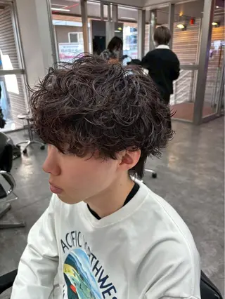 パーマ メンズ センターパート特化 🌹RIO🌹のヘアスタイル