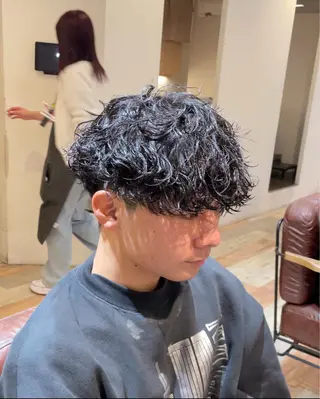 メンズ 髪質改善カラー メンズパーマゆうひのヘアスタイル