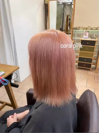 ミディアム カラー 顔周りレイヤー☆ スパ☆石上遥楓のヘアスタイル