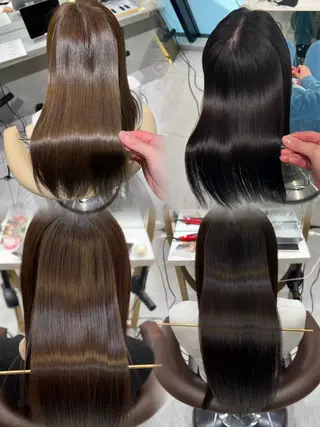 ロング カラー パーマ 【博多髪質改善】 吉村 清志のヘアスタイル