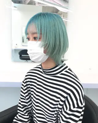ショート カラー パーマ ヘアアレンジ メンズ キッズ ネイル マツエク・マツパ アイブロウ KANAMI 🌏のヘアスタイル