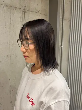 ミディアム カラー ヘアアレンジ 💥ボブ/艶髪/ 透明感カラー/陸人のヘアスタイル