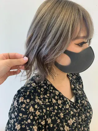 ミディアム カラー 暖色/ブリーチカラー 🎀 M i k uのヘアスタイル