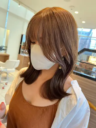 ミディアム カラー ワンホンヘア RYOTAのヘアスタイル