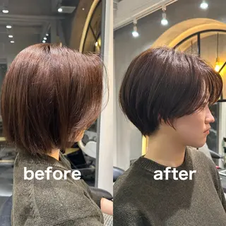 ショート 縮毛矯正/レイヤー taiga🧡のヘアスタイル