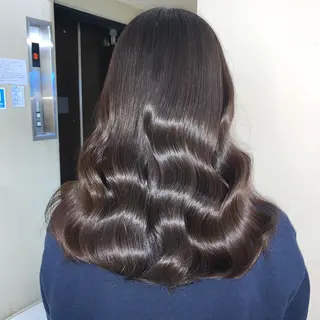 セミロング ヘアアレンジ 新宿♥ハッシュカット 暖色カラー♥Unaのヘアスタイル