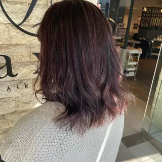 セミロング カラー アクストスタイル川勝 しずかのヘアスタイル