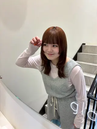 セミロング カラー glad hairのヘアスタイル