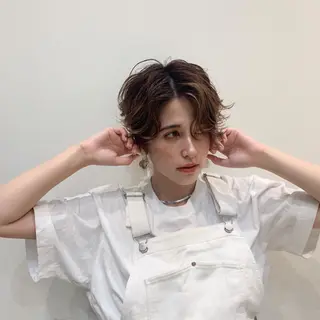ミディアム パーマ 【韓国風くびれヘア】 joule小木曽輝のヘアスタイル