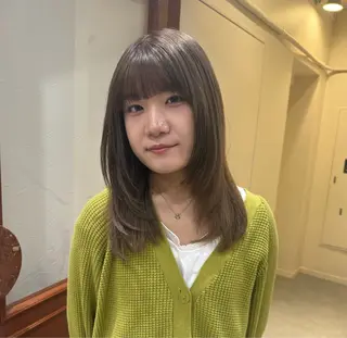 セミロング カラー 透明感カラー ☆akoのヘアスタイル