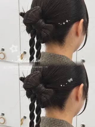 ヘアアレンジ ヘアセット/ベージュ カラー HARU🕯のヘアスタイル