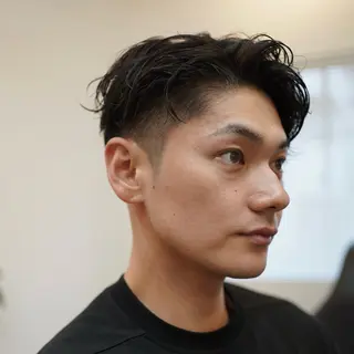 ショート メンズ BROWN メンズヘアサロンのヘアスタイル