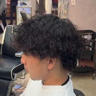 ミディアム パーマ ヘアアレンジ メンズ MENIN メンズ サロン 望月 涼太のヘアスタイル