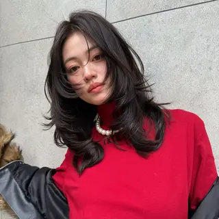 セミロング 🩵縮毛矯正・ボブ 岩原朋也🩵のヘアスタイル