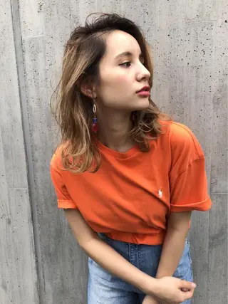 カラー 透明感カラー✂︎ /縮毛矯正/YUKAのヘアスタイル