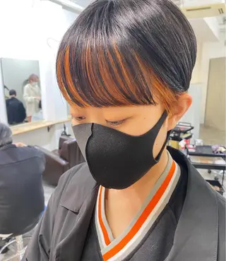 ショート カラー 森貴裕/ニュアンス パーマ/オリーブのヘアスタイル