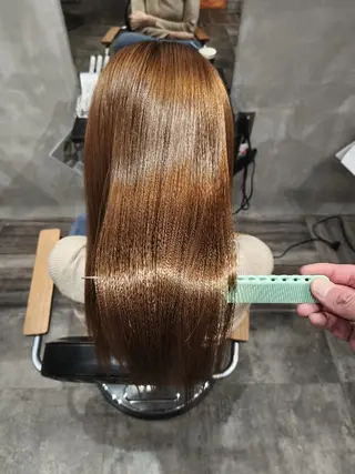 ロング VIMhair天神店 縮毛矯正 ハイライトのヘアスタイル