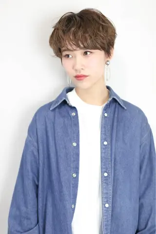 ショート パーマ 千葉 郁也のヘアスタイル