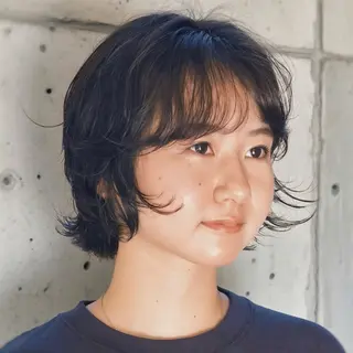 ショート カラー パーマ デジタルパーマ🌀レ イヤー🍃かんたまるのヘアスタイル