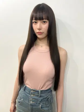 ロング 渡辺 鴻江のヘアスタイル