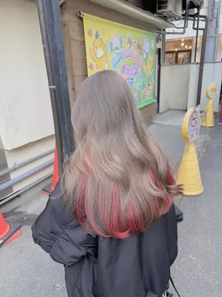 セミロング カラー 🫧艶ダブルカラー ブリーチ🫧トモヤのヘアスタイル