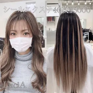ロング カラー ヘアアレンジ LuciA/エクステ カラー7:30〜のヘアスタイル