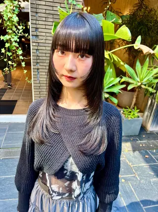 セミロング 【ロングウルフカット 姫カット】伊藤裕哉のヘアスタイル