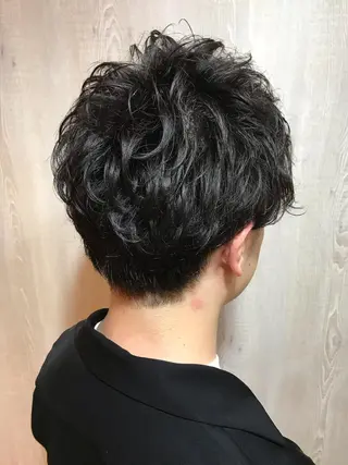 ショート パーマ メンズ 髪質改善×METEO 店長 貞松直也のヘアスタイル