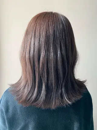 セミロング カラー hubhair レイヤー/透明感のヘアスタイル