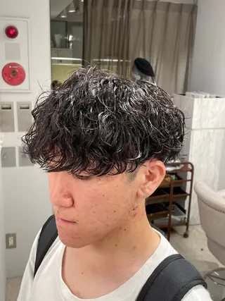 パーマ メンズ 京都河原町 メンズパーマ助川龍哉のヘアスタイル