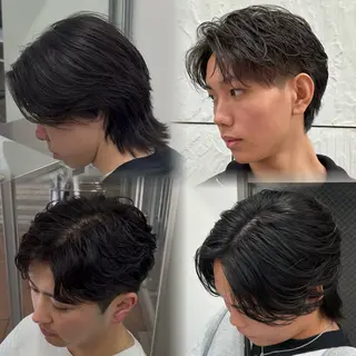ミディアム カラー パーマ メンズ 🔥最強メンズ特化/ パーマの達人🔥風見のヘアスタイル