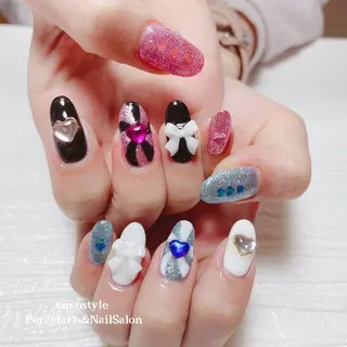 ミディアム ネイル 🐾enen style 🐾のネイルデザイン