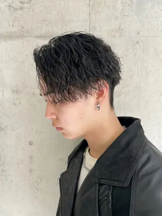 ショート カラー パーマ ヘアアレンジ メンズ 亀井隆汰/メンズ専門 パーマ/フェード可のヘアスタイル