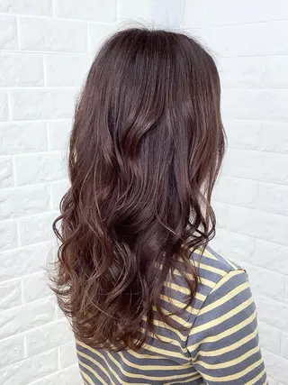 セミロング カラー 髪質改善縮毛矯正 美容師✂️山崎竜二のヘアスタイル